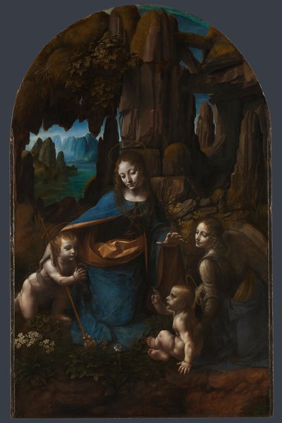 Maagd van de rotsen door Leonardo da Vinci